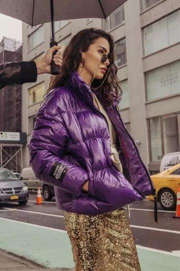 国外明星穿羽绒,国外明星的保暖潮流演绎