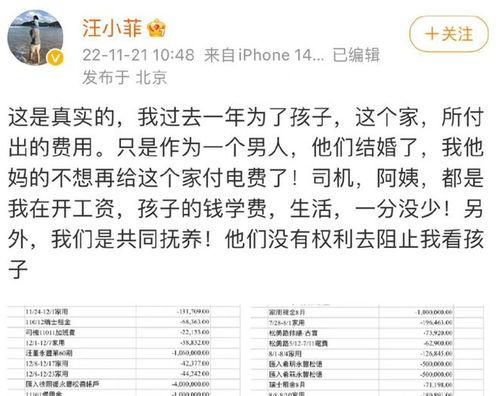 汪小菲爆料清单最新消息